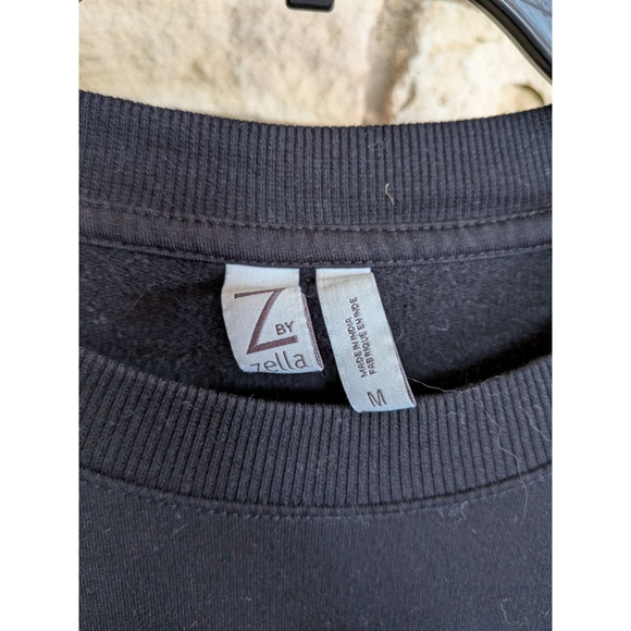 Women's Z by Zella Black Long Sleeve Drawstring Tunic Dress M - Picture 2 of 4